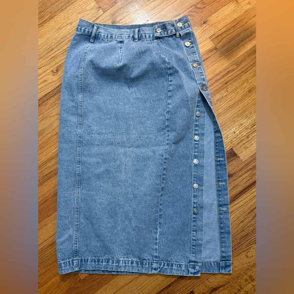 Shein Denim Button-Up Skirt